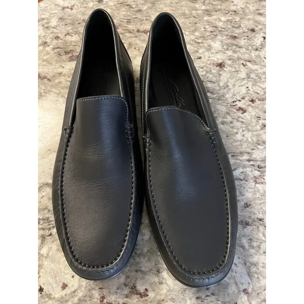 ECCO $180 S Lite Moc Men's Leather Black Comfy Moccasin size EU47/US13-13.5